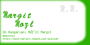 margit mozl business card